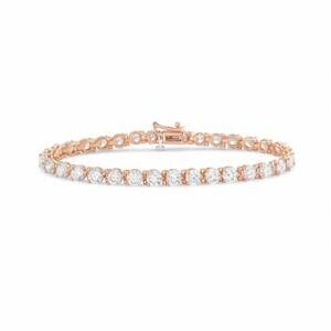 NEW DIANA M JEWELS women's round lab-grown diamond tennis bracelet (42.00 ct) -
